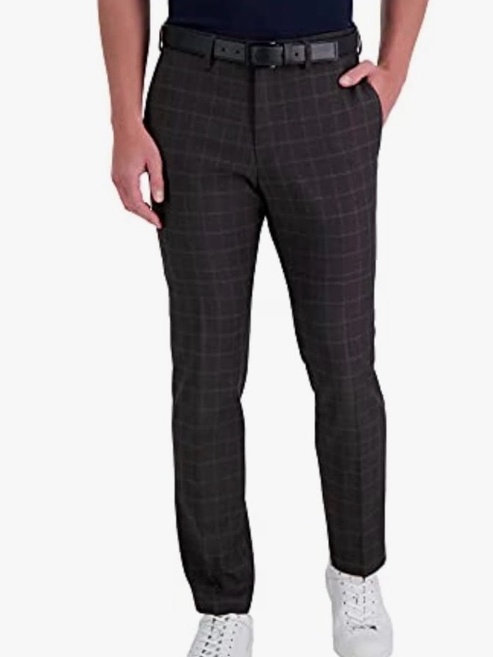 KENNETH COLE REACTION Men's Slim Shadow Plaid Flat Front Dress Pant--NWT--34x30